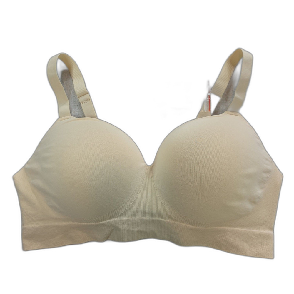 Feelingirl Women's Wireless T-Shirt Bra XXL Nude Convertible Straps NWT Extender